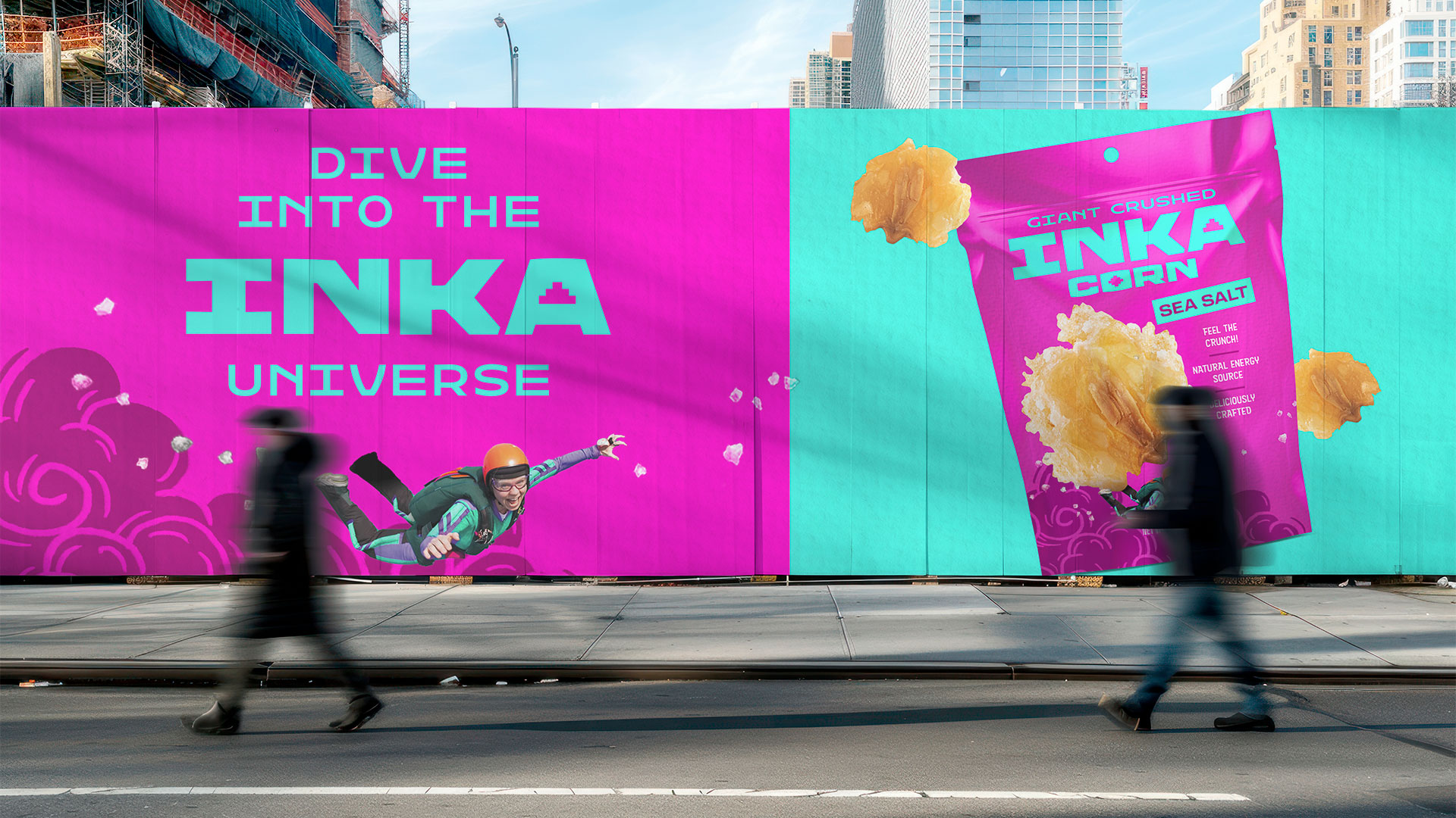 Diseño de cartelería para Inka Corn.