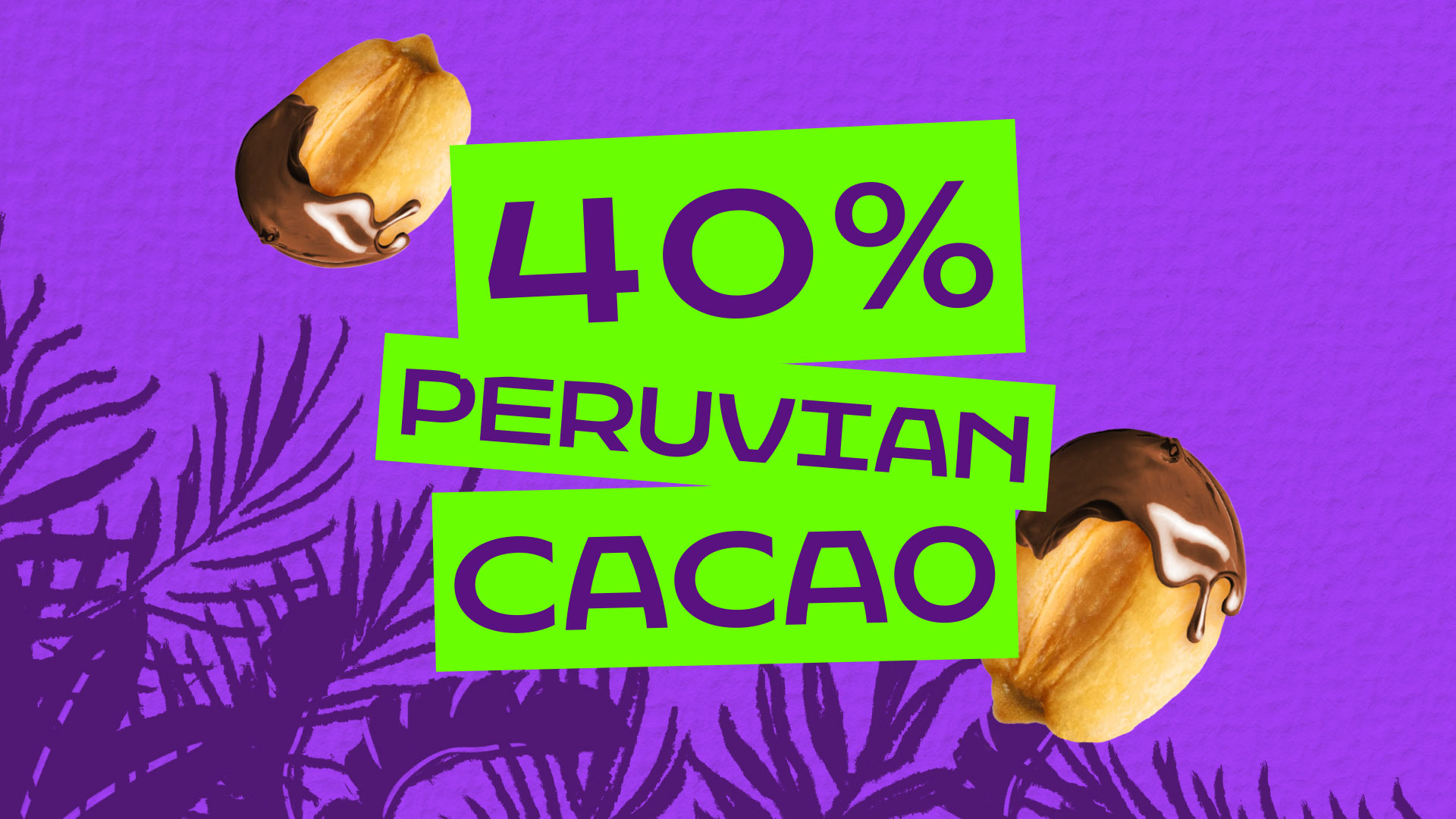 Materiales promocionales para redes sociales de Inka Corn. 40% peruvian cacao.