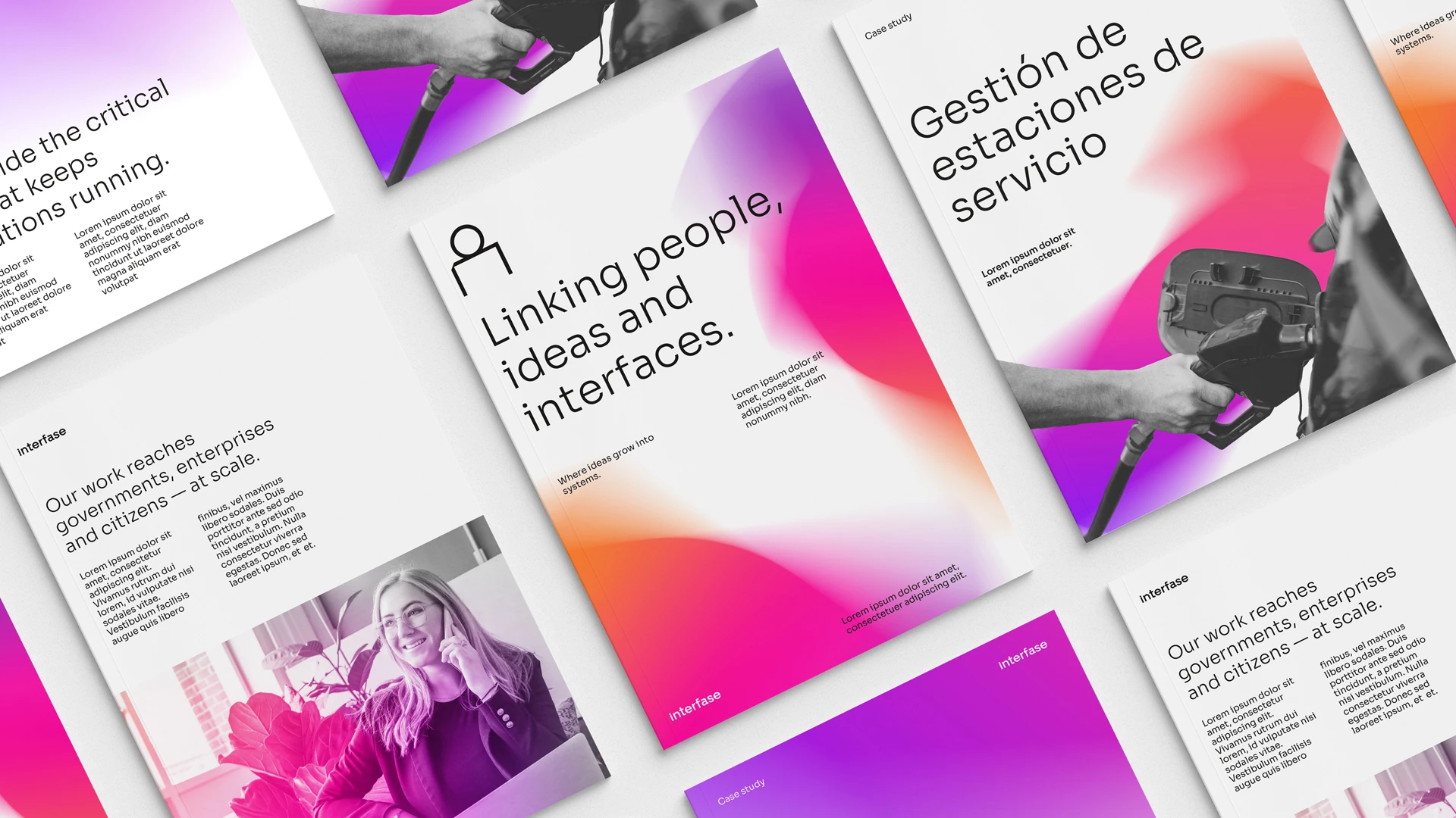 Interfase diseño de brochures