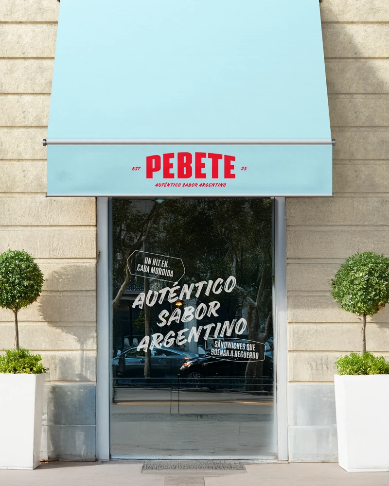Entrada local Pebete branding