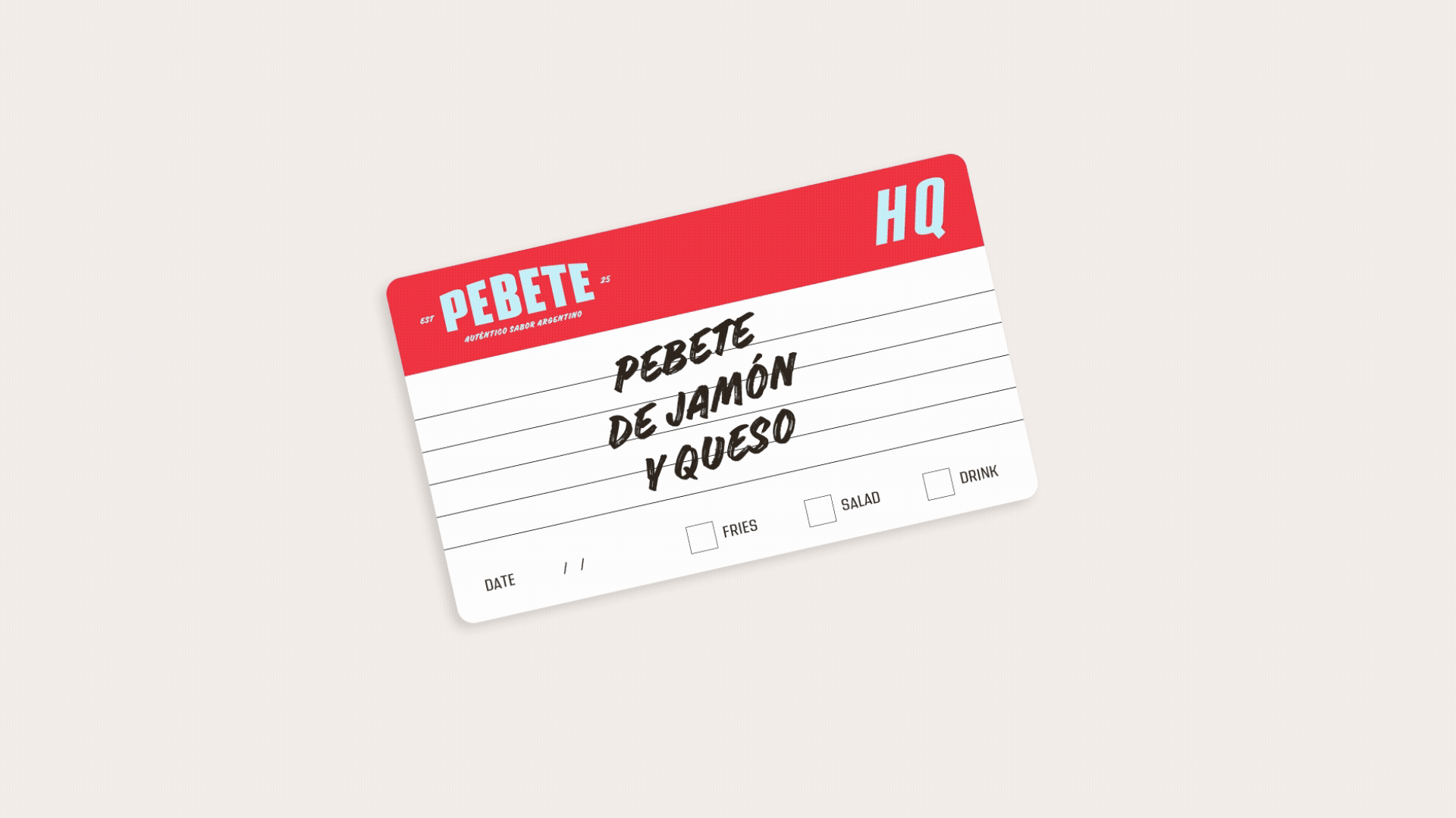 Pebete etiqueta para envios